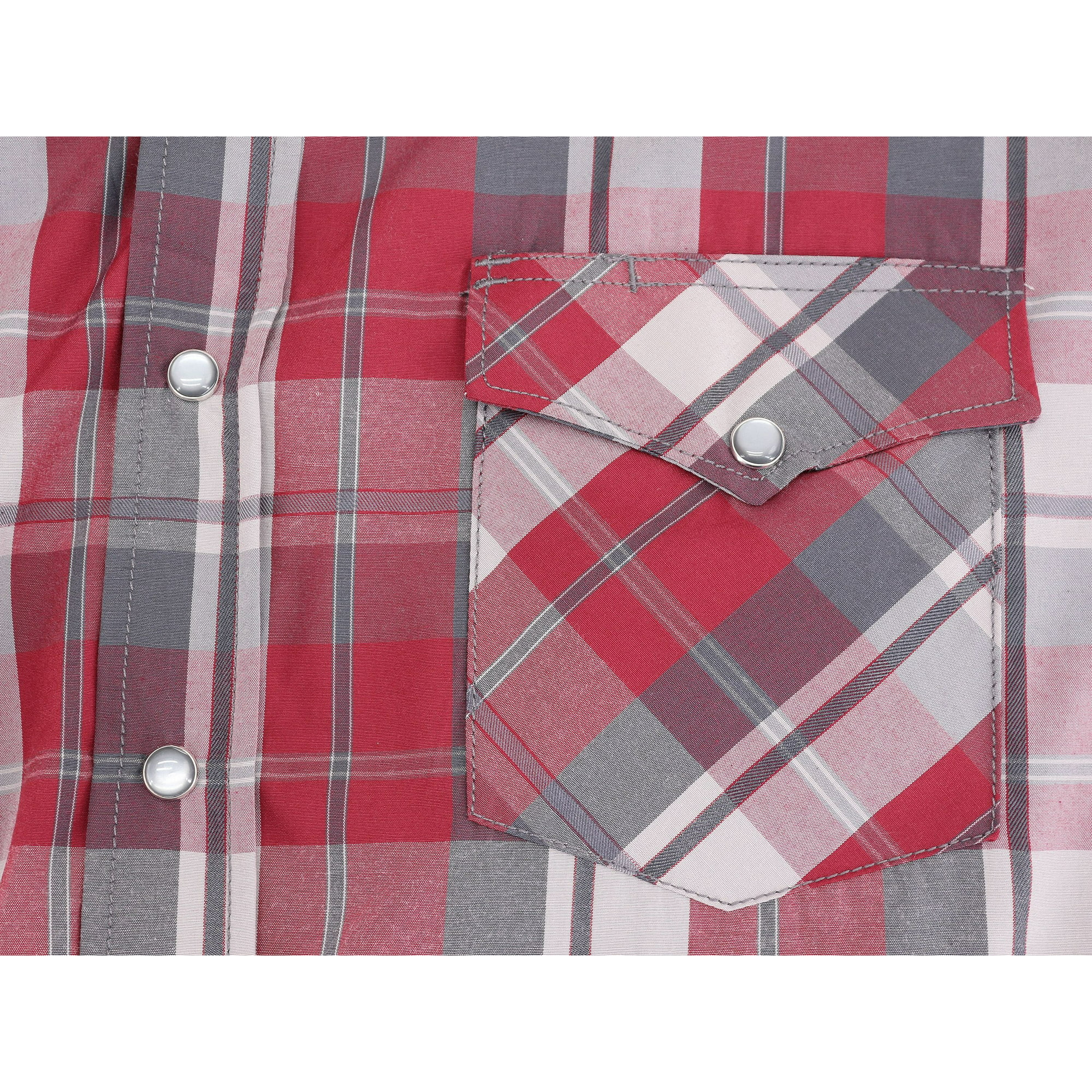 Rodeo Clothing Men/'s Western Pearl Snap Button Up Short Sleeve Plaid Dress Shirt